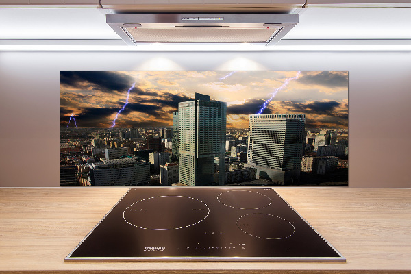 Panel de pared de cocina Tormenta sobre Varsovia