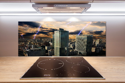 Panel de pared de cocina Tormenta sobre Varsovia