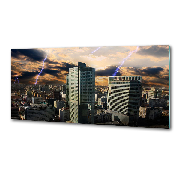 Panel de pared de cocina Tormenta sobre Varsovia