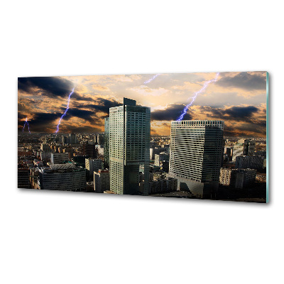 Panel de pared de cocina Tormenta sobre Varsovia