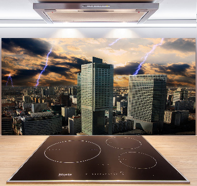 Panel de pared de cocina Tormenta sobre Varsovia