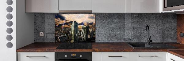Panel de pared de cocina Tormenta sobre Varsovia