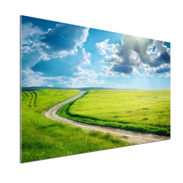 Panel para cocina Camino en el prado