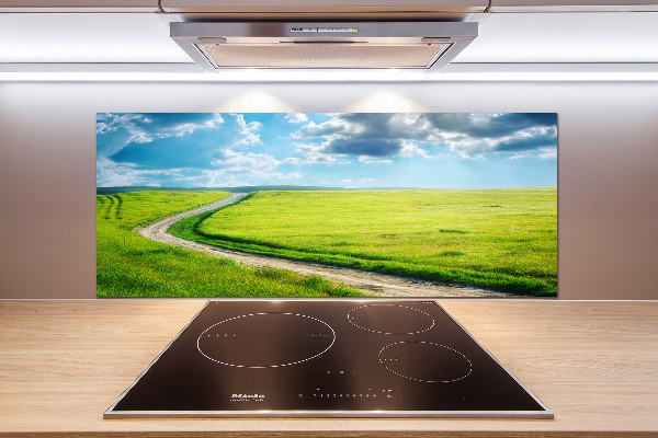 Panel para cocina Camino en el prado