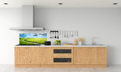 Panel para cocina Camino en el prado