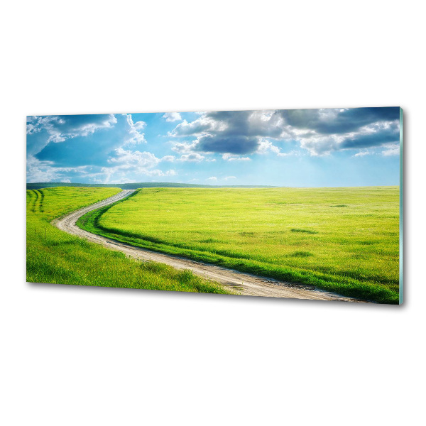 Panel para cocina Camino en el prado