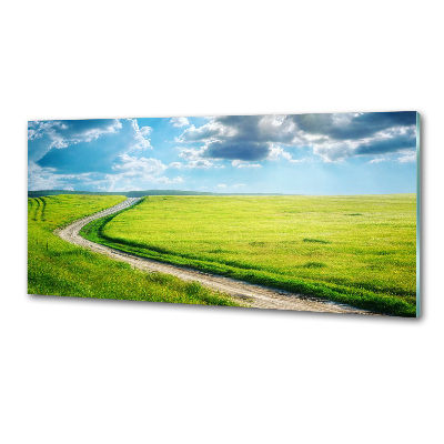 Panel para cocina Camino en el prado