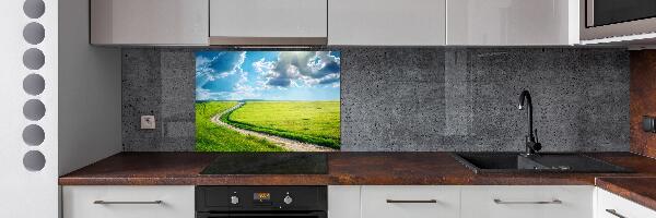 Panel para cocina Camino en el prado