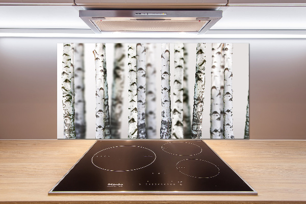 Panel para cocina troncos de abedul