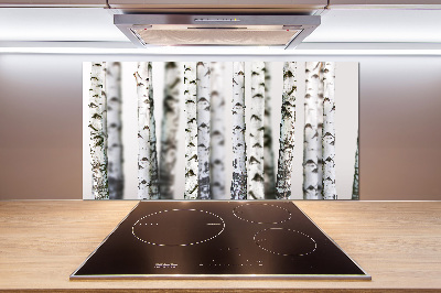 Panel para cocina troncos de abedul