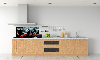 Panel para cocina Fresas bajo el agua