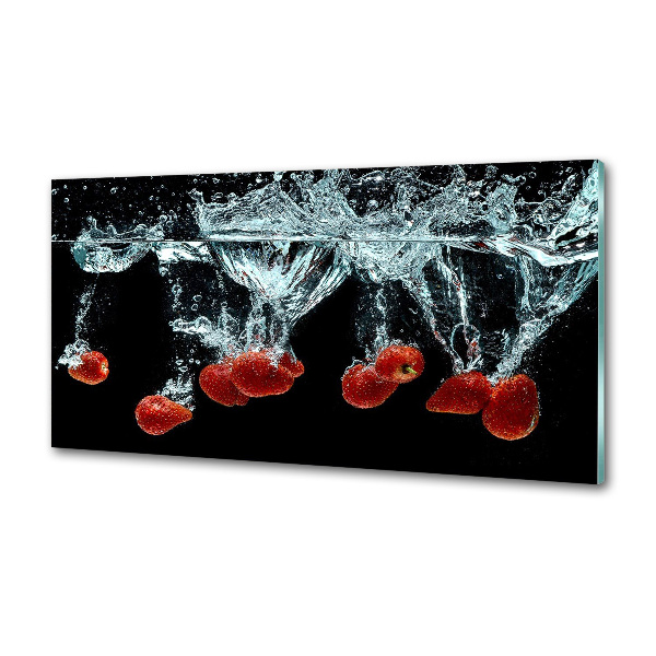 Panel para cocina Fresas bajo el agua
