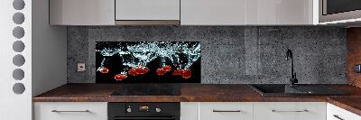 Panel para cocina Fresas bajo el agua