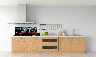 Panel para cocina Fresas bajo el agua