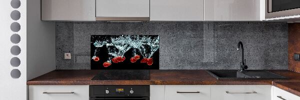 Panel para cocina Fresas bajo el agua