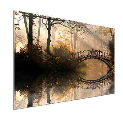 Panel para cocina Puente Viejo en otoño