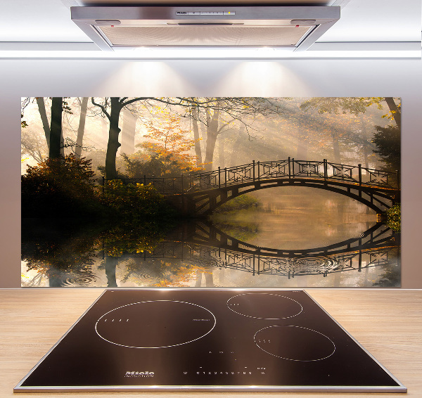 Panel para cocina Puente Viejo en otoño