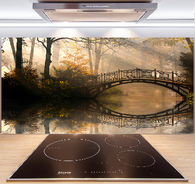 Panel para cocina Puente Viejo en otoño