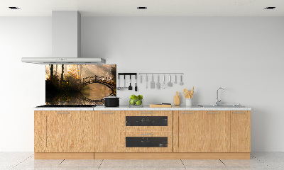 Panel para cocina Puente Viejo en otoño