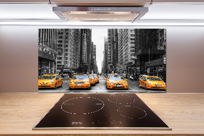 Panel de pared de cocina Taxis de Nueva York