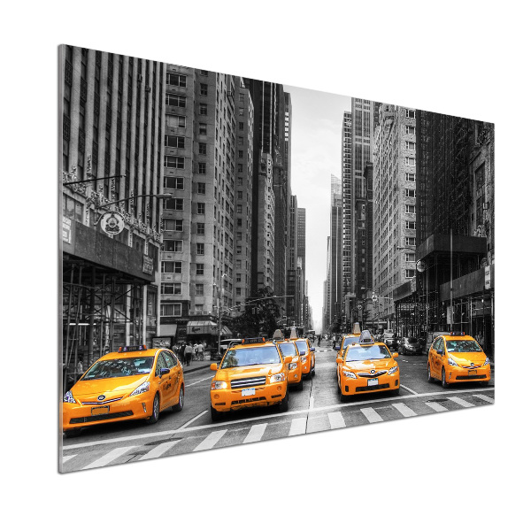 Panel de pared de cocina Taxis de Nueva York