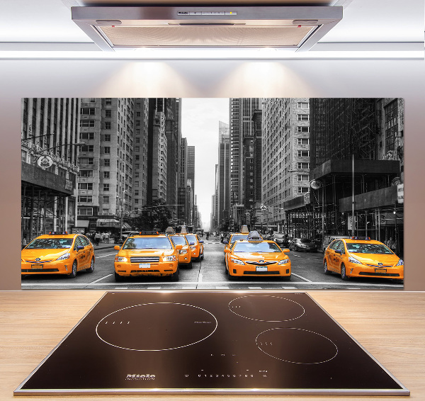 Panel de pared de cocina Taxis de Nueva York