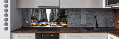 Panel de pared de cocina Taxis de Nueva York