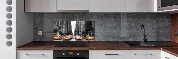 Panel de pared de cocina Taxis de Nueva York