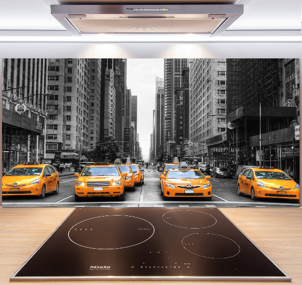 Panel de pared de cocina Taxis de Nueva York