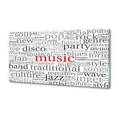 Panel de pared de cocina Géneros musicales