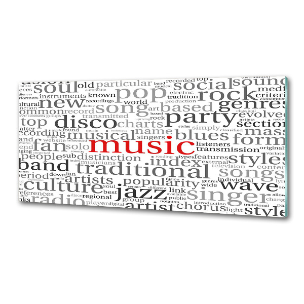 Panel do kuchni Gatunki muzyczne