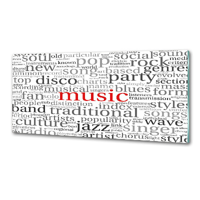 Panel de pared de cocina Géneros musicales