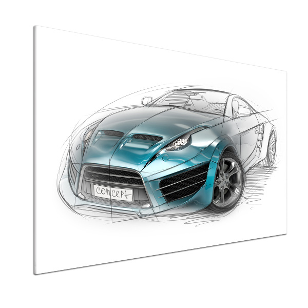 Salpicadero de cocina Boceto de un coche