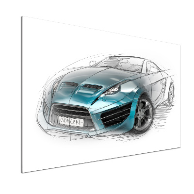 Salpicadero de cocina Boceto de un coche