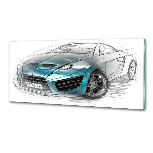 Salpicadero de cocina Boceto de un coche