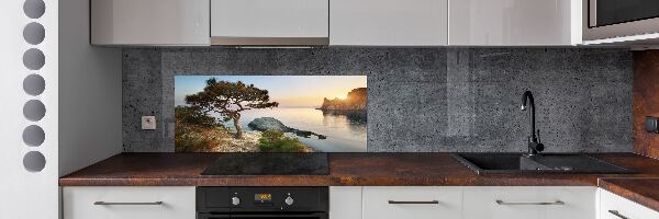 Panel para cocina Un árbol junto al mar