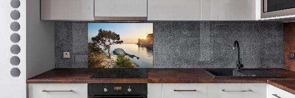 Panel para cocina Un árbol junto al mar
