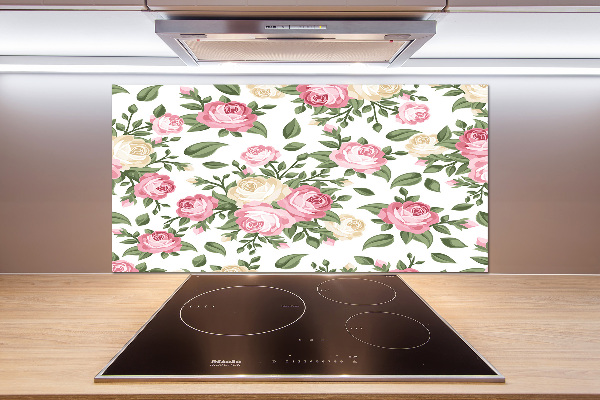 Panel de pared de cocina Rosas