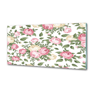 Panel de pared de cocina Rosas