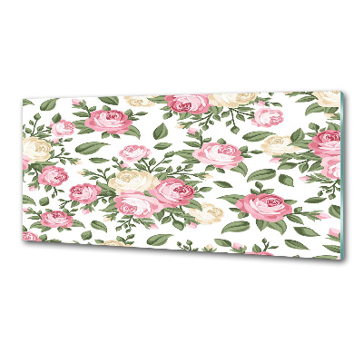 Panel de pared de cocina Rosas