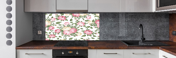 Panel de pared de cocina Rosas