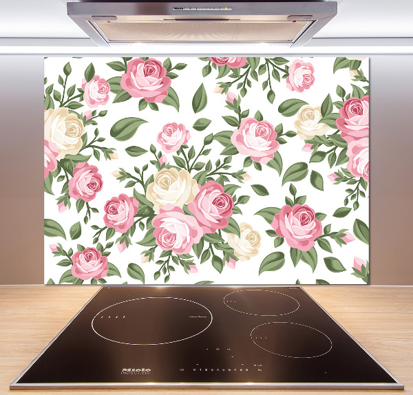 Panel de pared de cocina Rosas