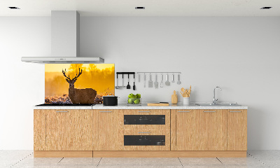 Panel antisalpicaduras Amanecer de ciervos