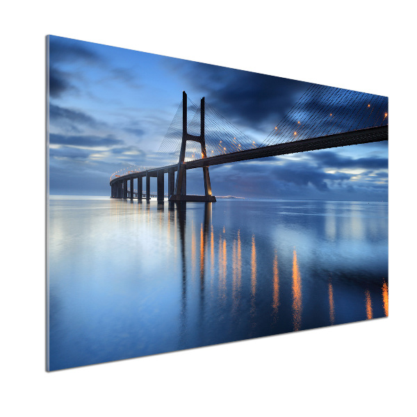 Panel antisalpicaduras Puente iluminado