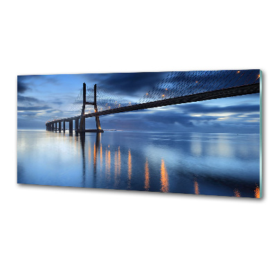 Panel antisalpicaduras Puente iluminado