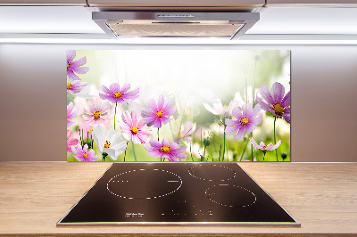 Panel para cocina Flores en el prado