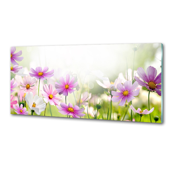 Panel para cocina Flores en el prado