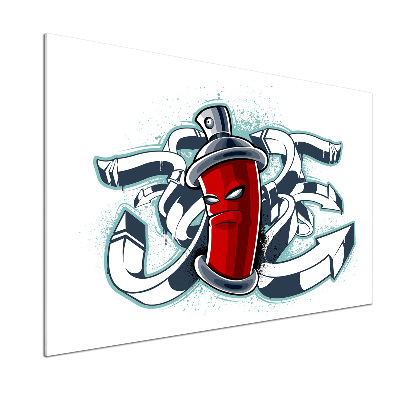 Panel między meble w kuchni Graffiti