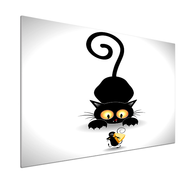 Panel dekor szkło Kot i mysz