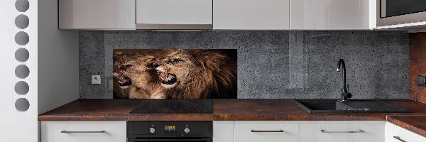 Panel de pared de cocina Leones rugientes